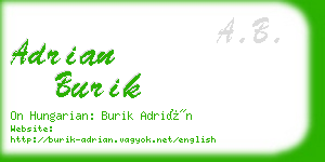 adrian burik business card